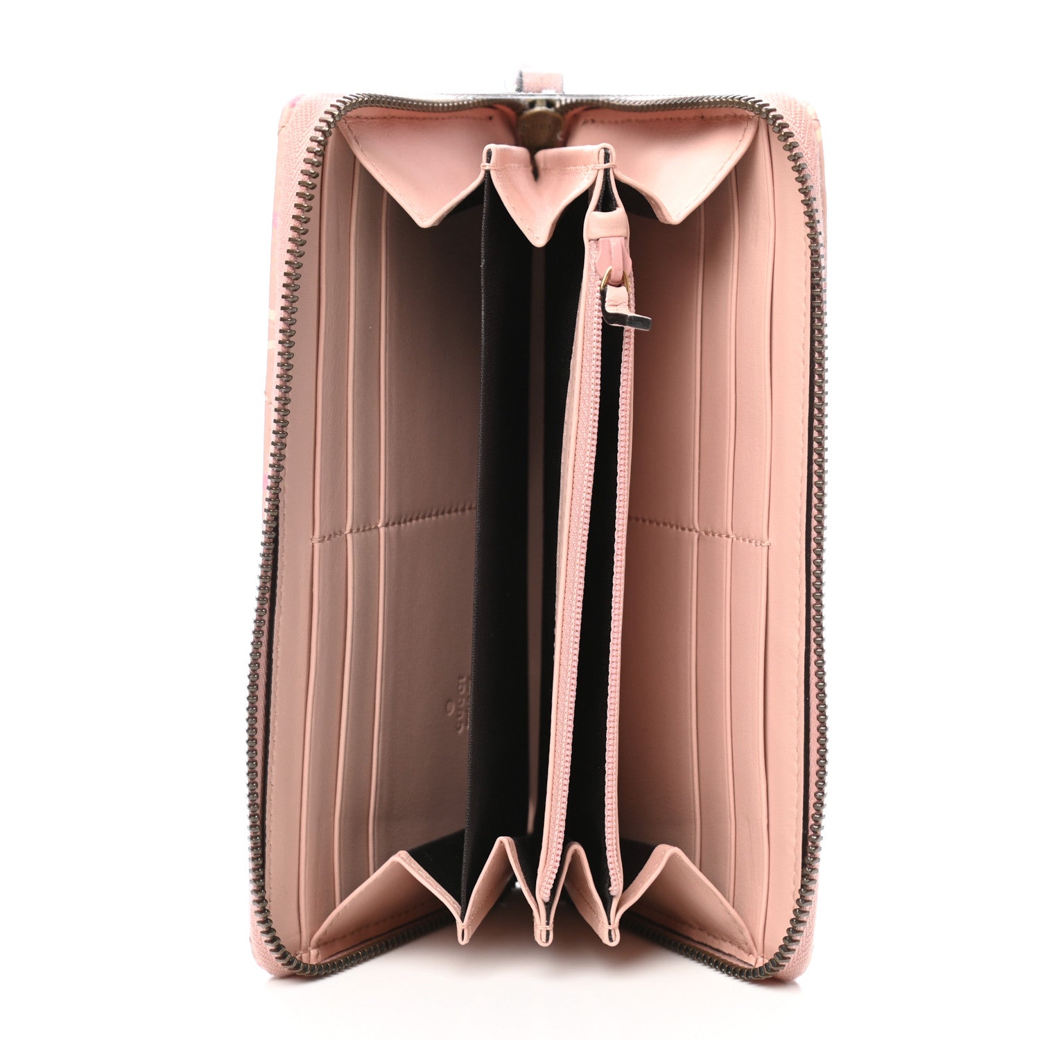 Gucci Calfskin Matelasse GucciGhost GG Marmont Zip Around Wallet Perfect Pink Rosa Ivory 5 of 8