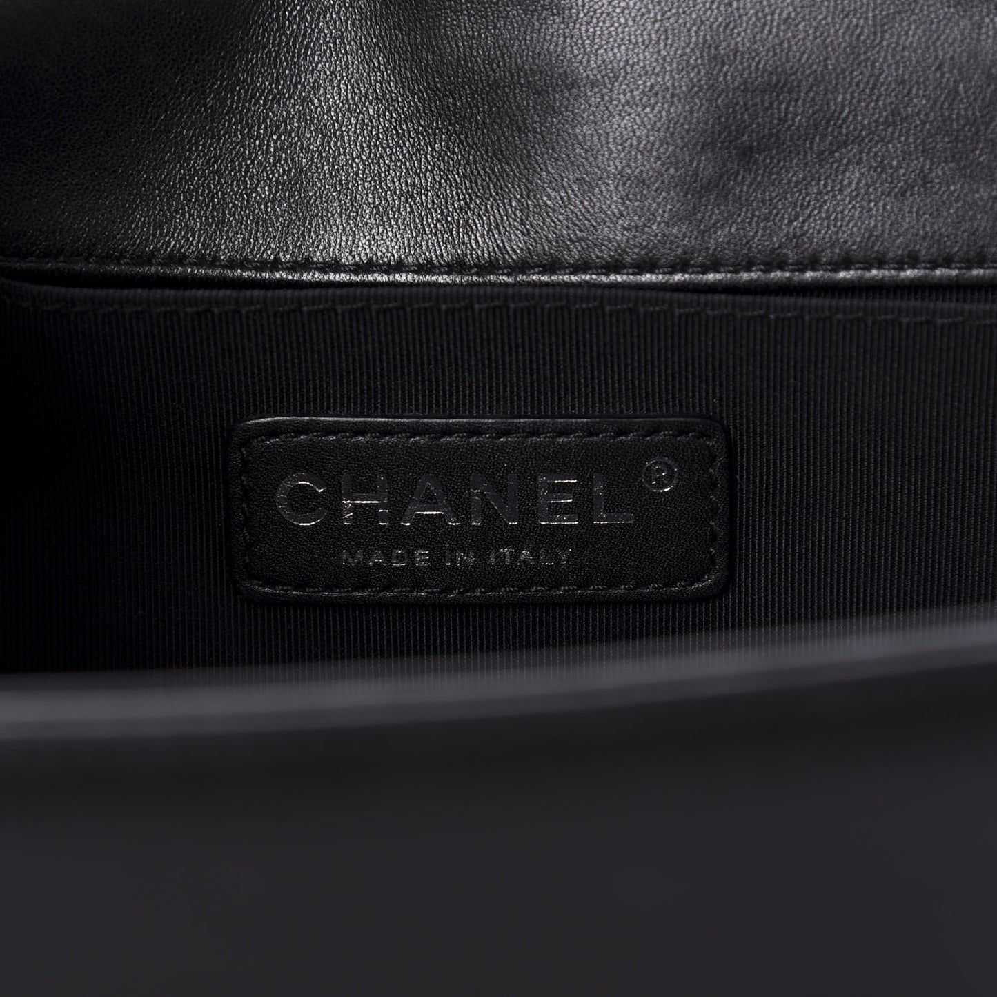 Lambskin Quilted Medium Boy Flap Black