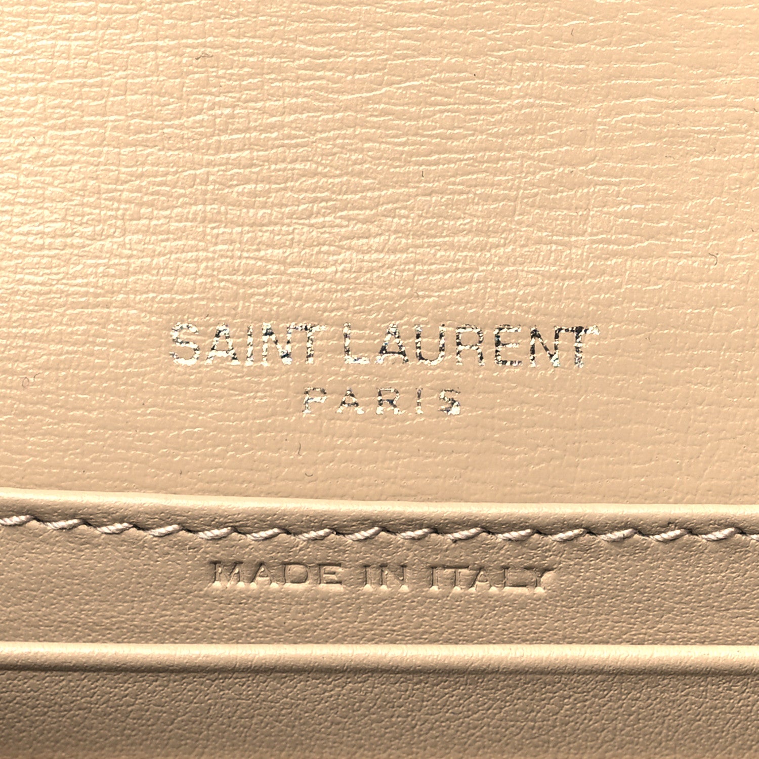 Saint Laurent Calfskin Monogram Sunset Chain Wallet Nude Powder 6 of 11