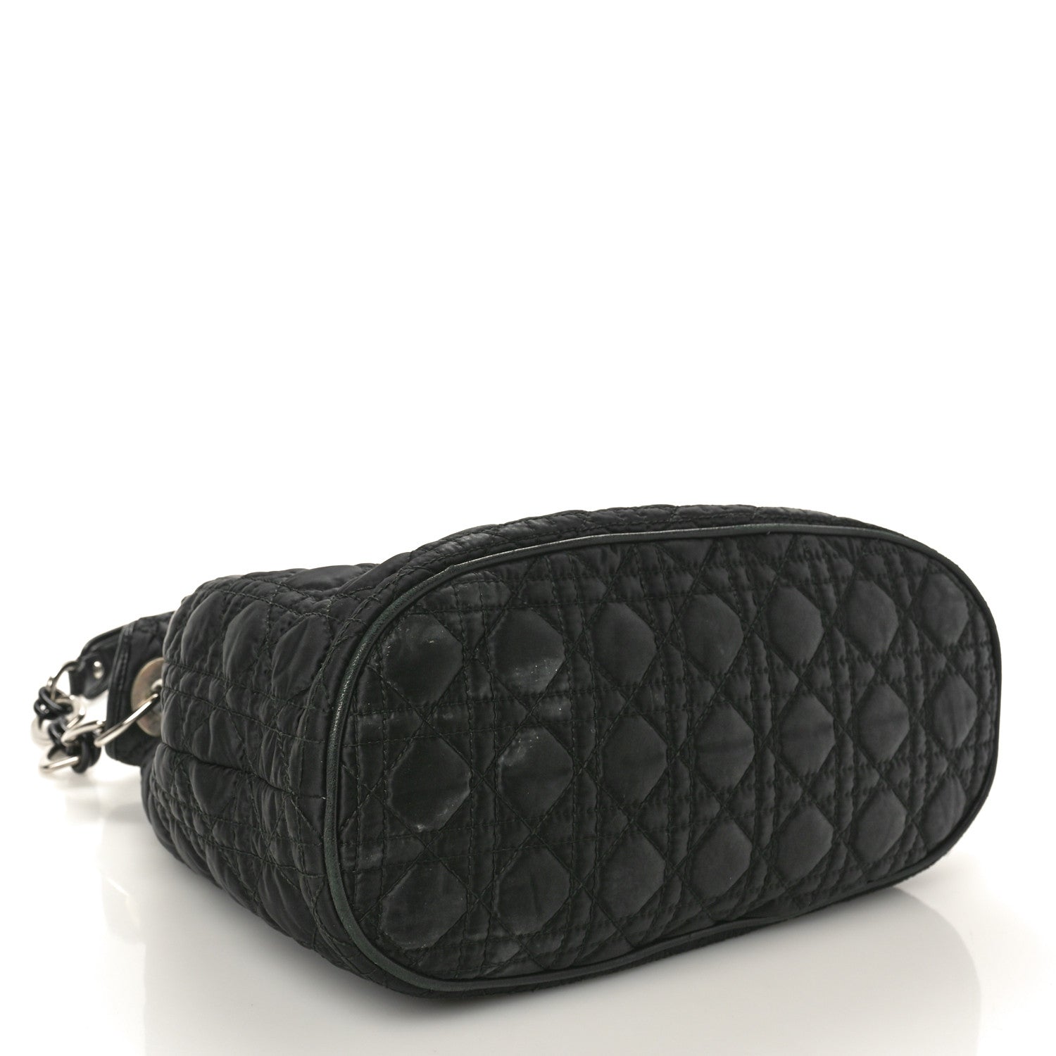 Christian Dior Nylon Cannage Charming Lock Tote Black 4 of 10