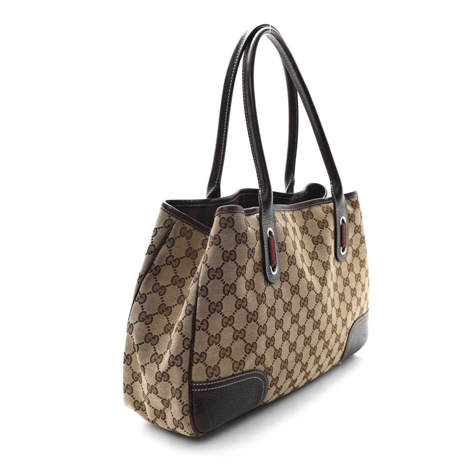 Gucci Monogram Medium Princy Tote Dark Brown 3 of 12