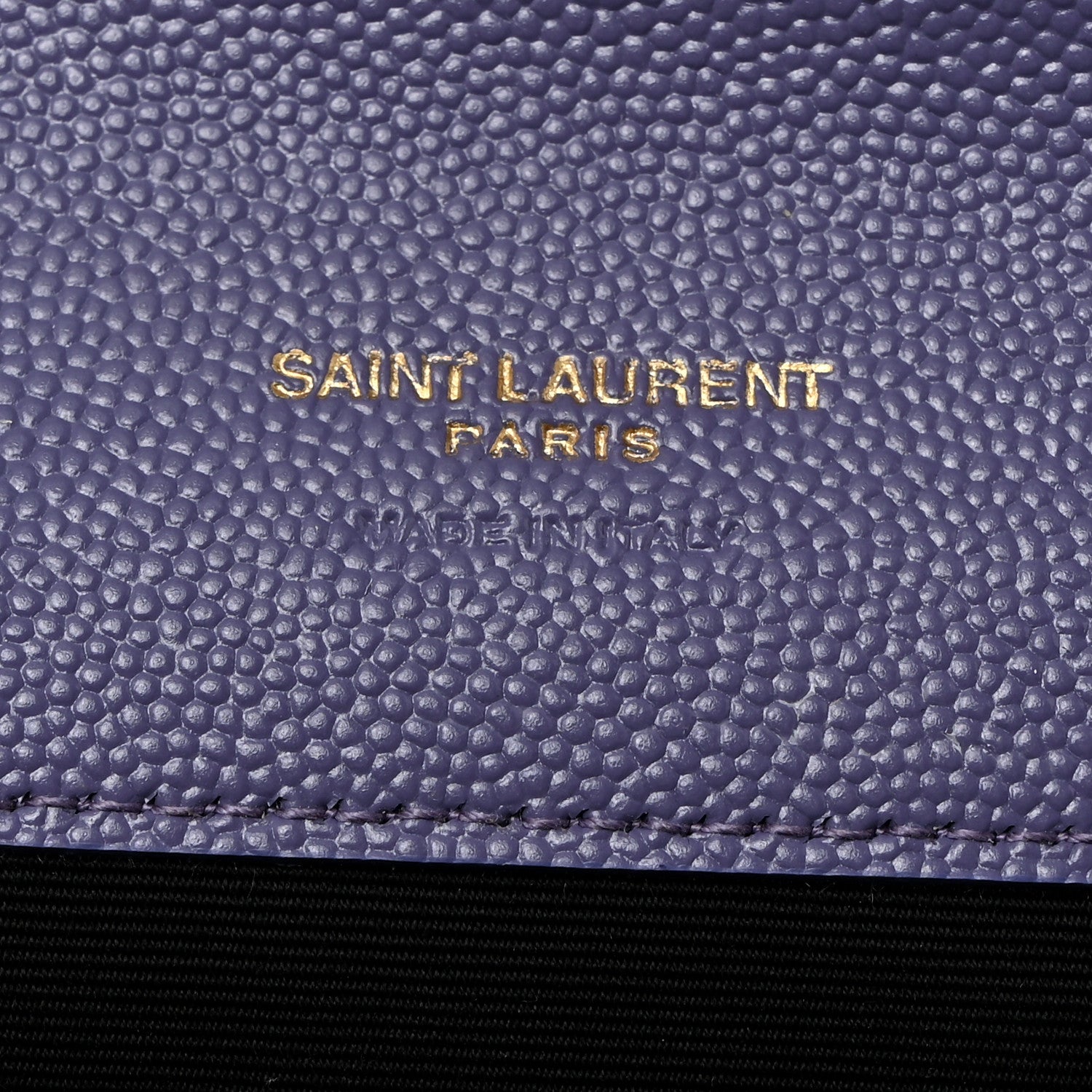 Saint Laurent Grain De Poudre Textured Mixed Matelasse Triquilt Monogram Clutch Dark Wisteria 6 of 7