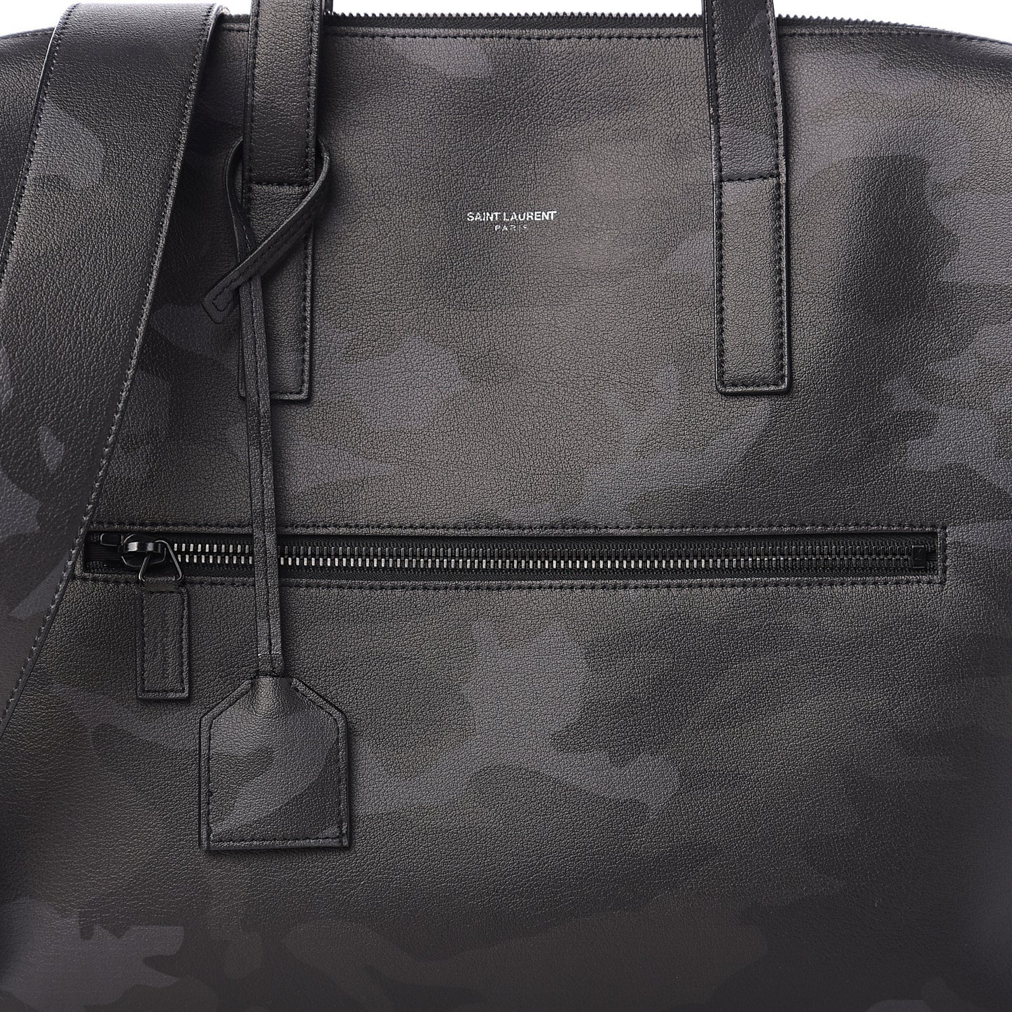 Calfskin Camouflage Bold Briefcase Black Grey