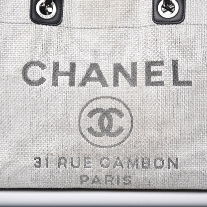 Chanel Canvas Small Deauville Tote Grey 9 of 9