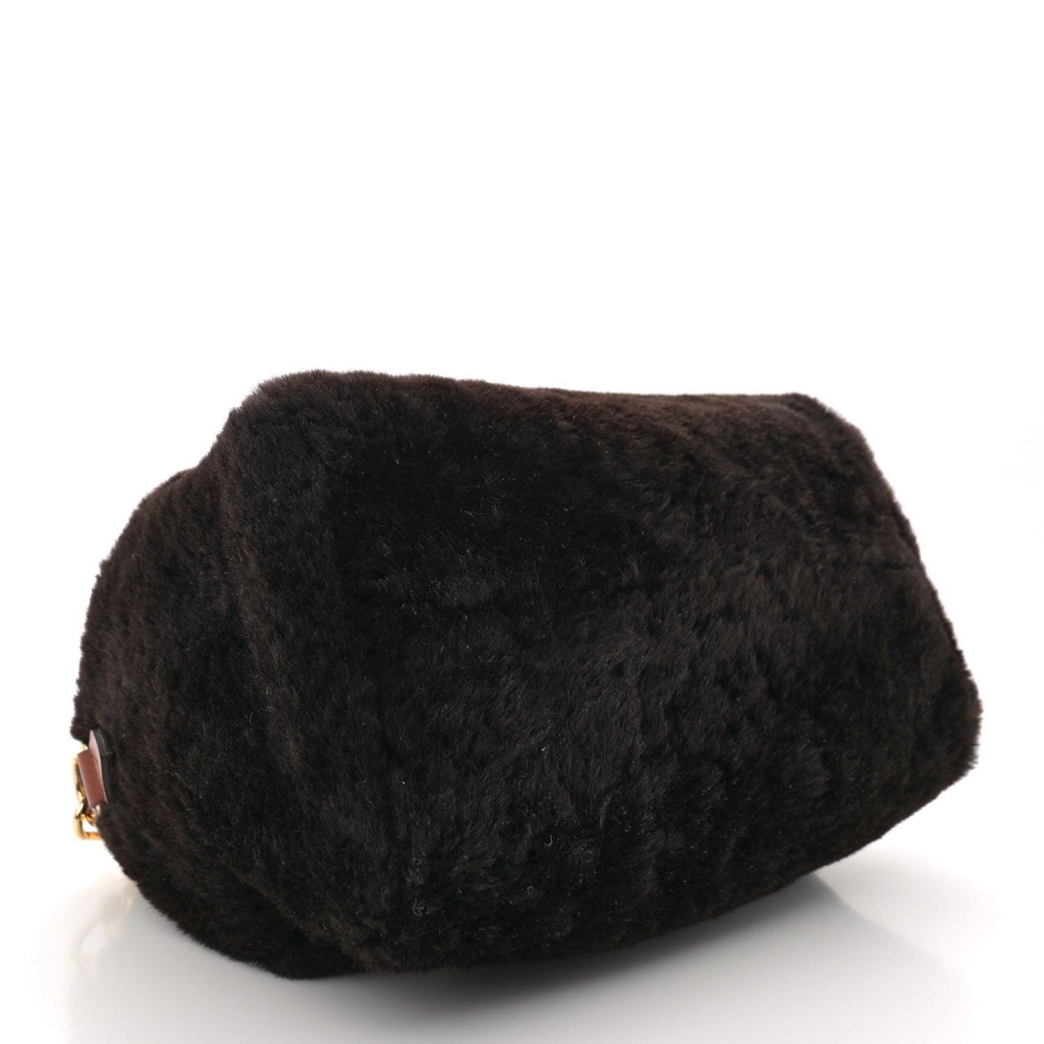 Louis Vuitton Shearling Monogram LV Ski Cozygram Speedy Bandouliere 25 Chocolate Cream 4 of 10