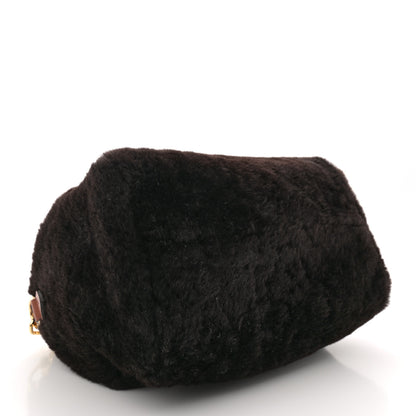 Louis Vuitton Shearling Monogram LV Ski Cozygram Speedy Bandouliere 25 Chocolate Cream 4 of 10