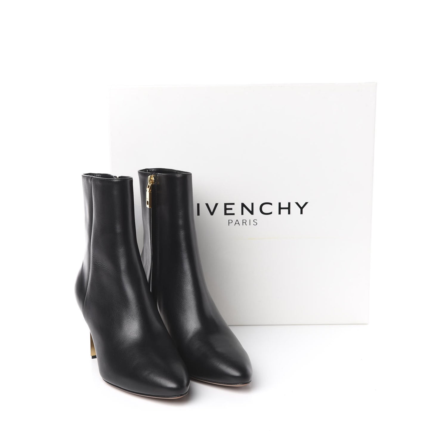 Smooth Calfskin Triangle Bootie 37 Black