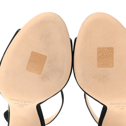Jimmy Choo Suede Emily 100 Sandal 38 Black 8 of 9
