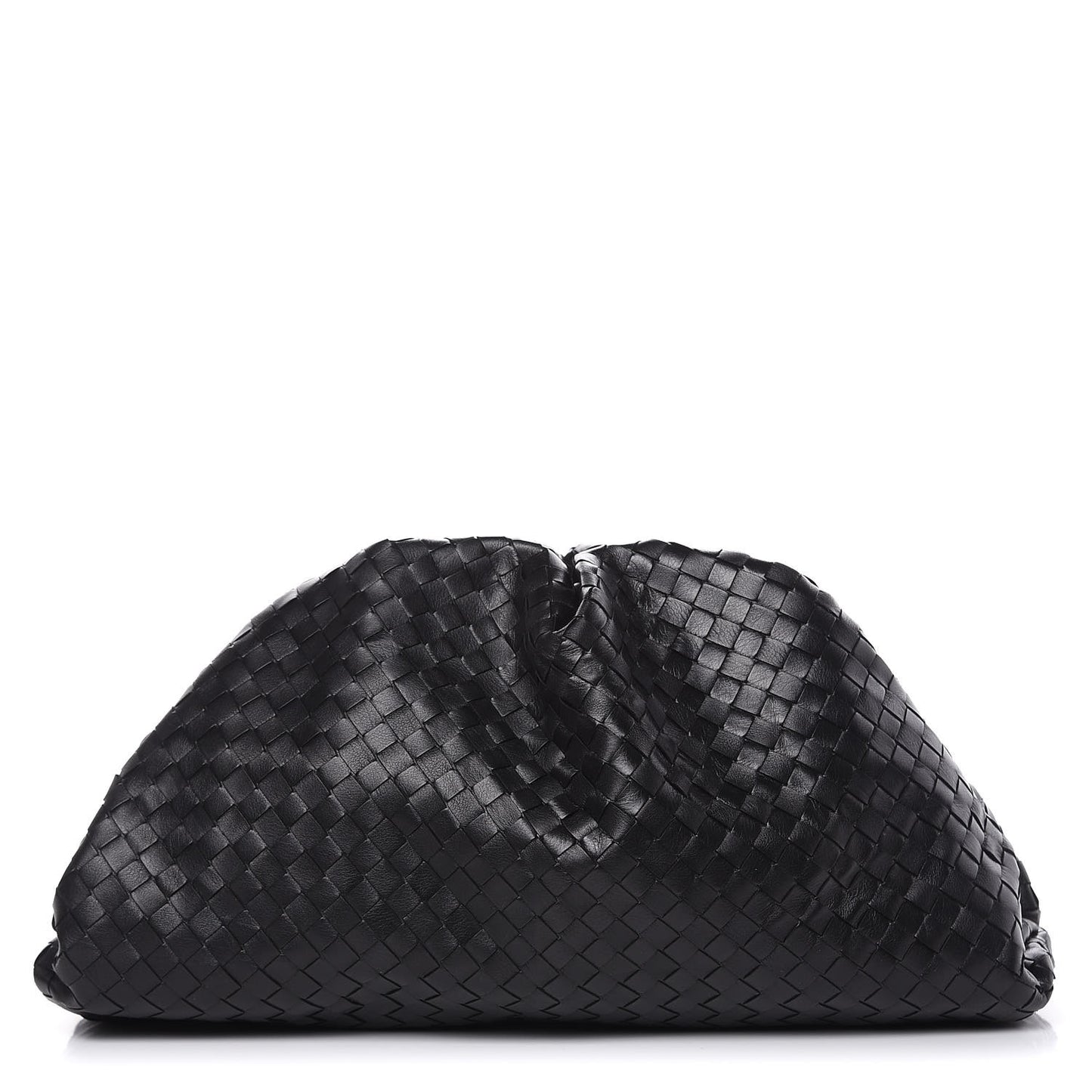 Nappa Maxi Intreccio The Pouch Oversized Clutch Black