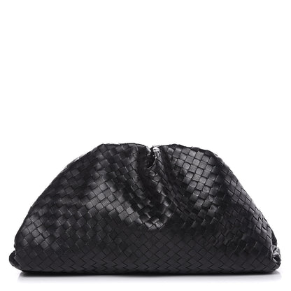 Bottega Veneta Nappa Maxi Intreccio The Pouch Oversized Clutch Black 1 of 9