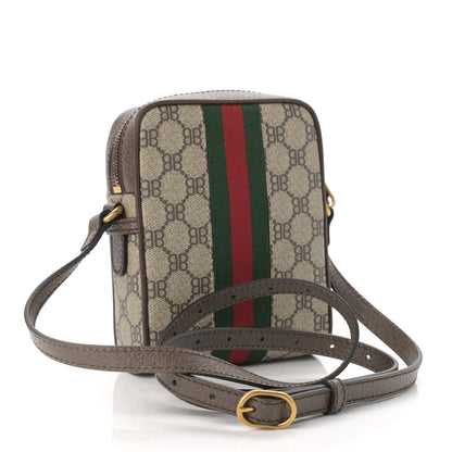 Gucci X BALENCIAGA BB Supreme Monogram Web Mini Ophidia Messenger Beige New Acero 3 of 10
