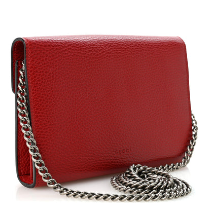 Gucci Calfskin Mini Dionysus Chain Wallet Hibiscus Red 3 of 10