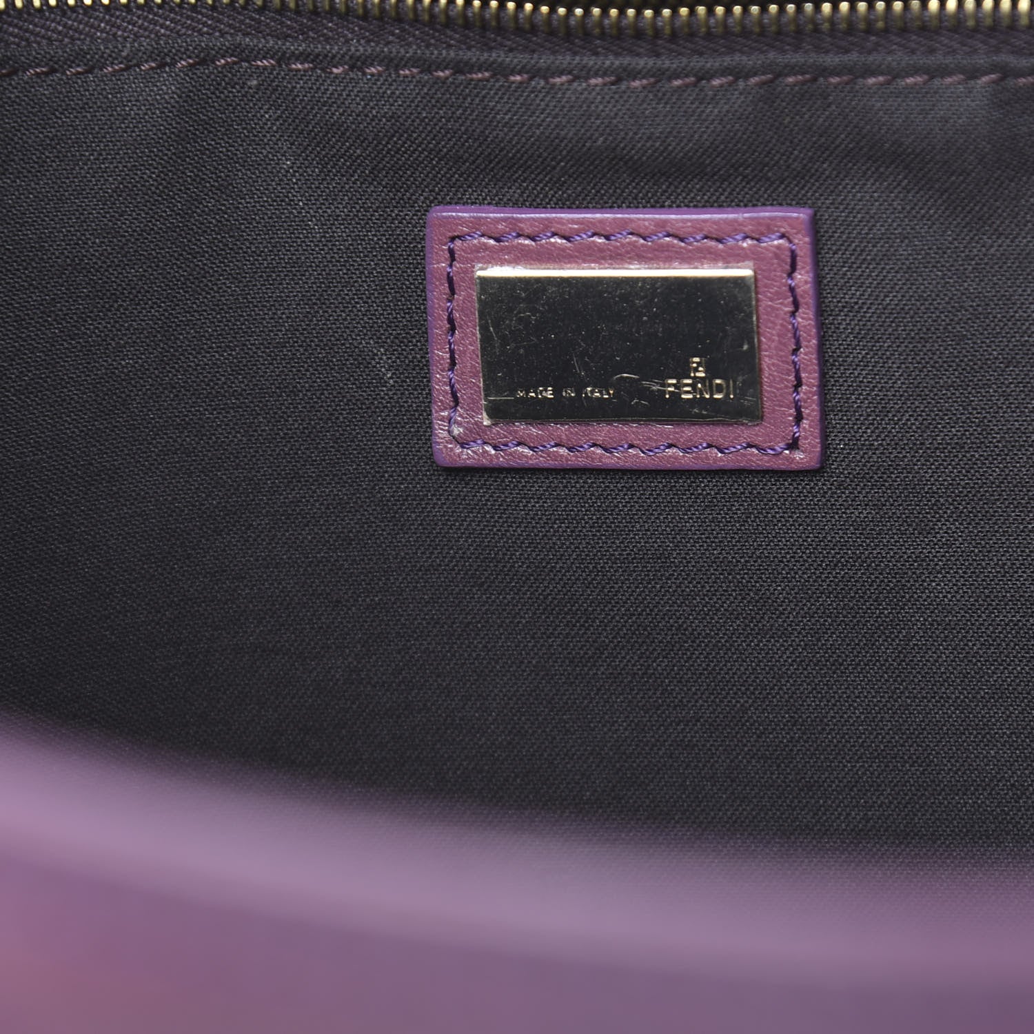 Fendi Vitello Acqua Maxi Baguette Shoulder Bag Malva 6 of 11