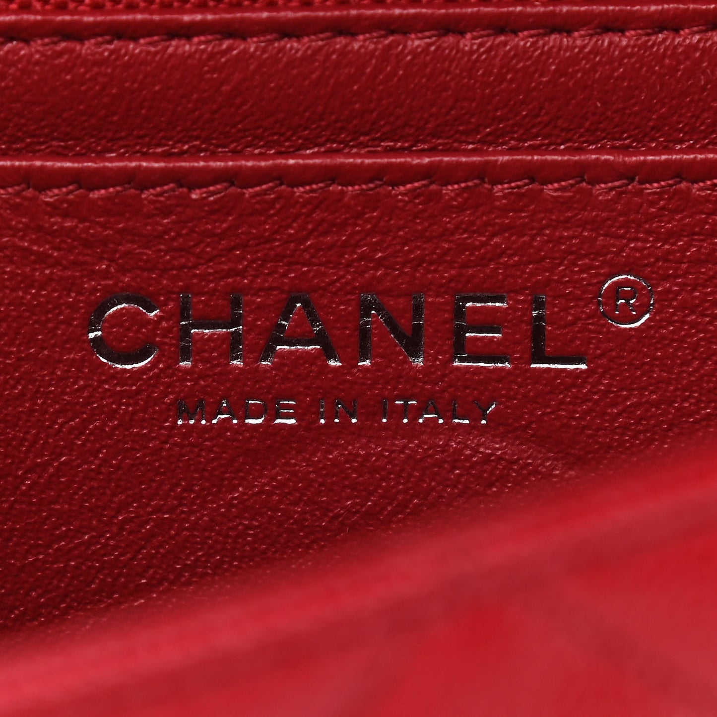 Caviar Quilted Mini Rectangular Flap Dark Red