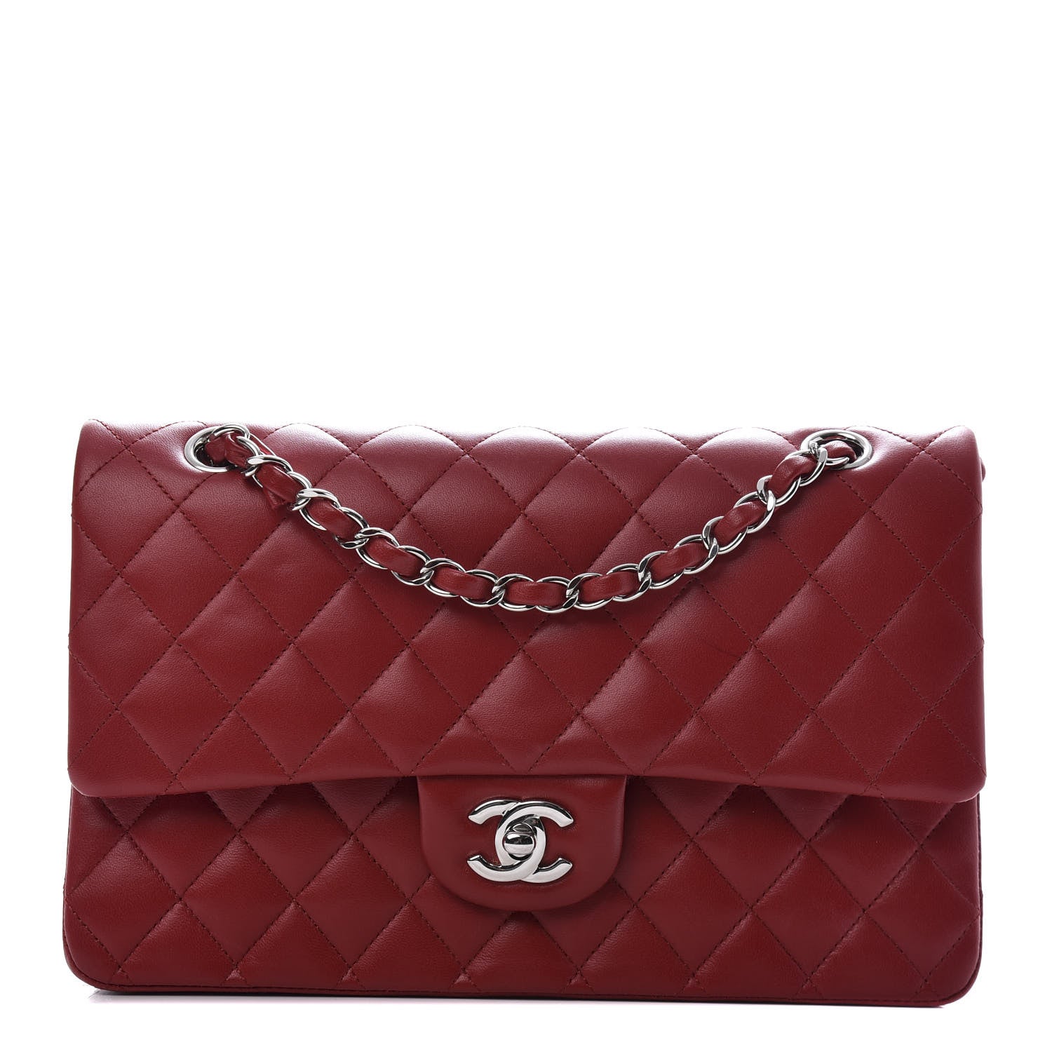 Chanel Lambskin Quilted Medium Double Flap Red 1 of 11