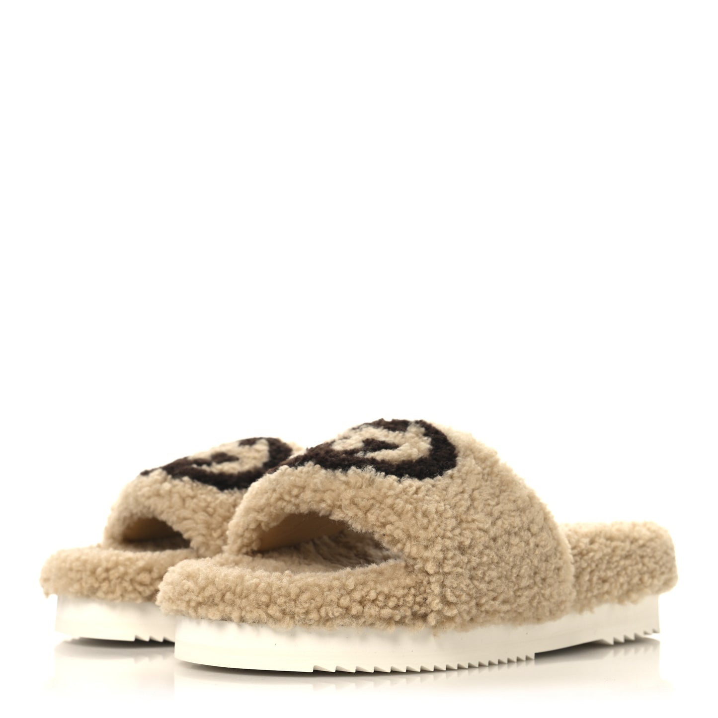 Shearling Womens Eileen Slide Sandals 38 Cocoa Butterscotch