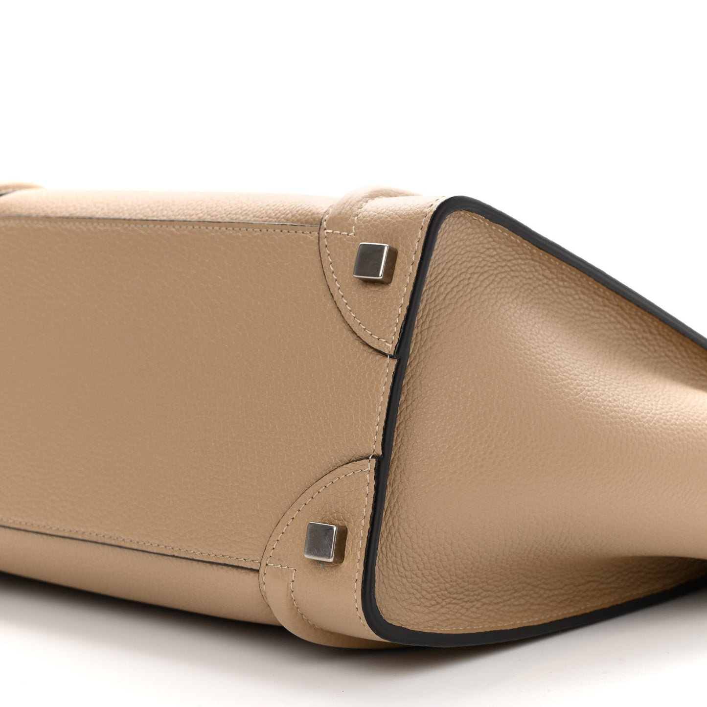 Drummed Calfskin Micro Luggage Dune