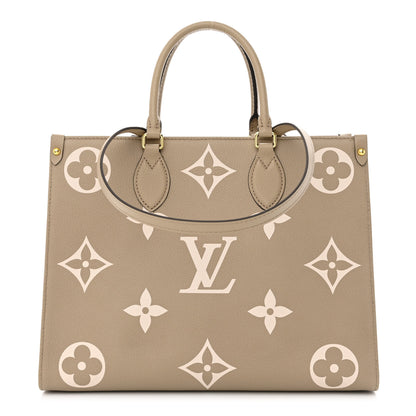 Louis Vuitton Empreinte Monogram Giant Onthego MM Tourterelle Creme 1 of 9