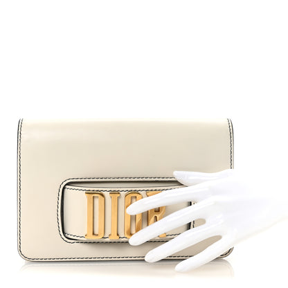 Christian Dior Smooth Calfskin Dio(r)evolution Flap Clutch White 2 of 6