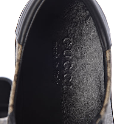 Gucci GG Supreme Monogram Mens Low Top Sneakers 8 Black Beige Ebony 5 of 9