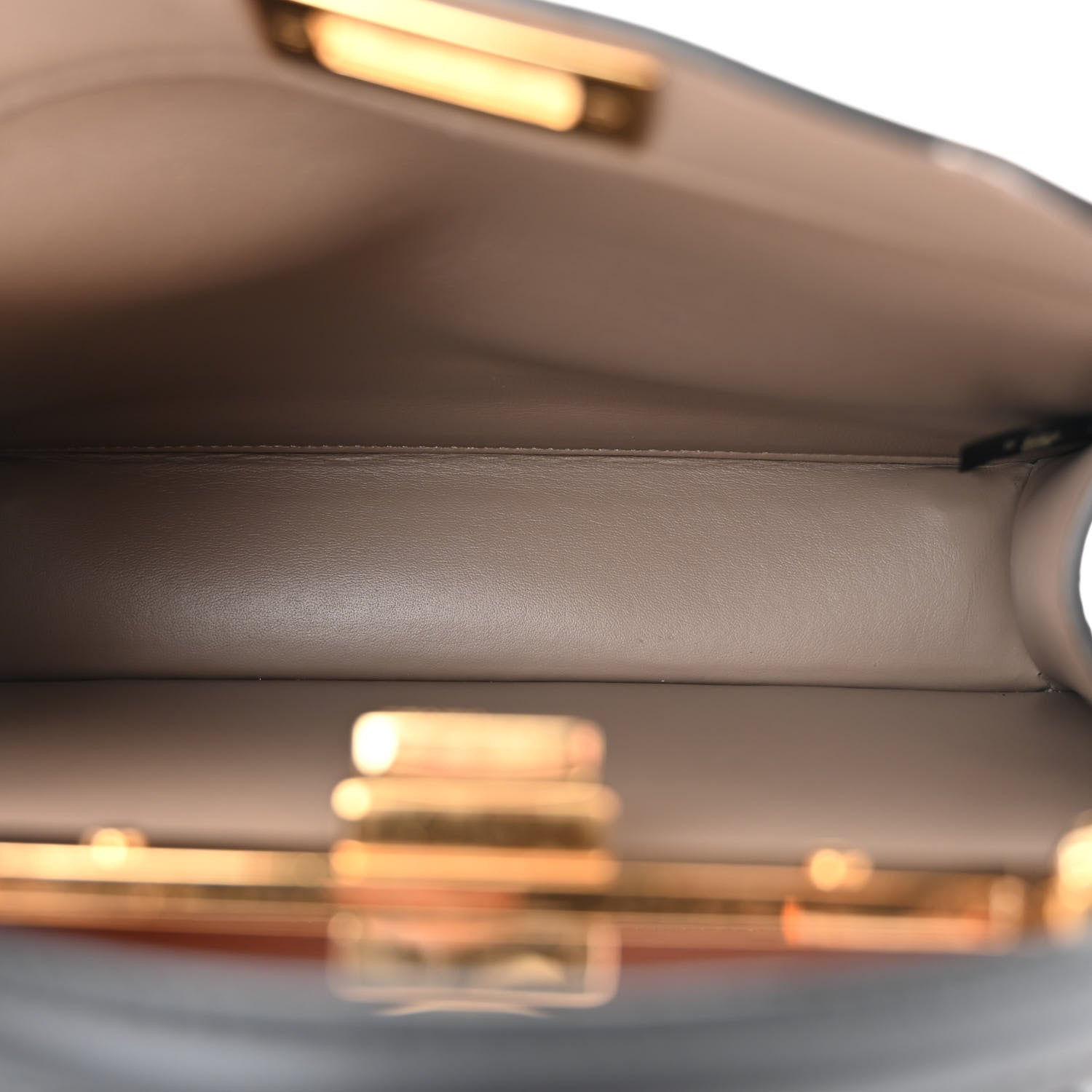 Fendi Vitello Seta Nappa Bi-Color Small Peekaboo I SEE U Satchel Black Light Rose Tortora 5 of 11