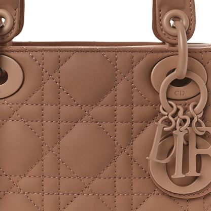 Christian Dior Ultra Matte Calfskin Cannage Mini Lady Dior Light Beige 7 of 9