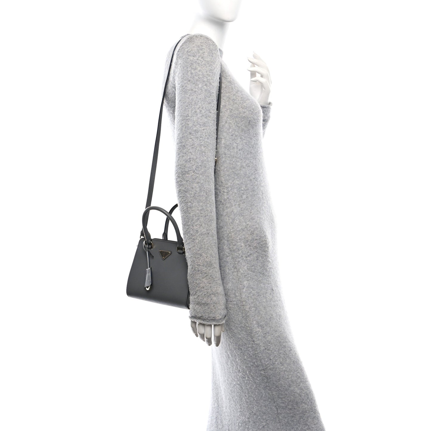 Saffiano Soft Calfskin Zippered Tote Marmo