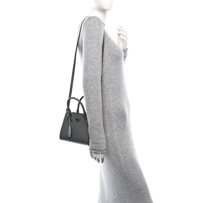 Prada Saffiano Soft Calfskin Zippered Tote Marmo 2 of 10