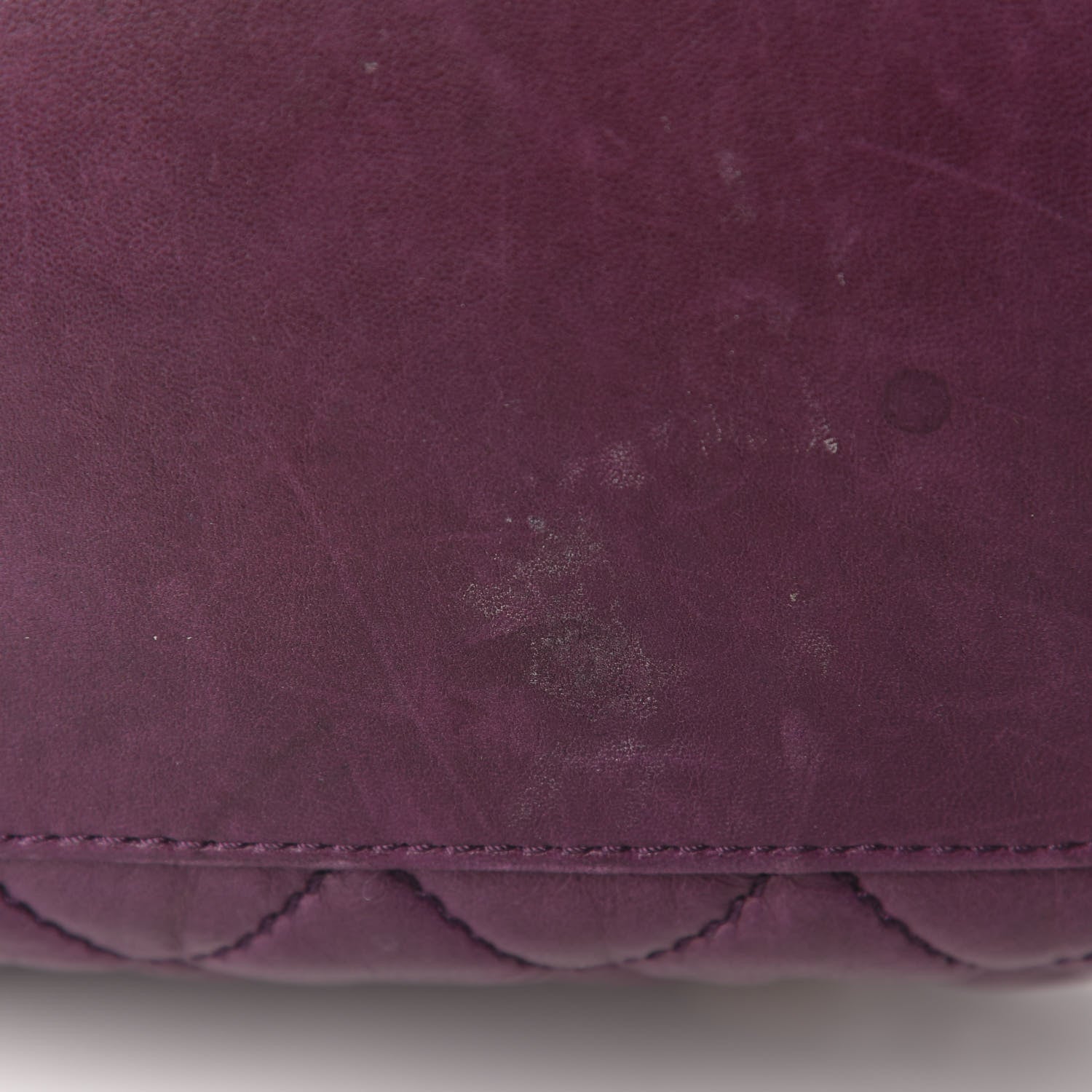 Chanel Distressed Lambskin Lady Braid Bowler Purple 12 of 13