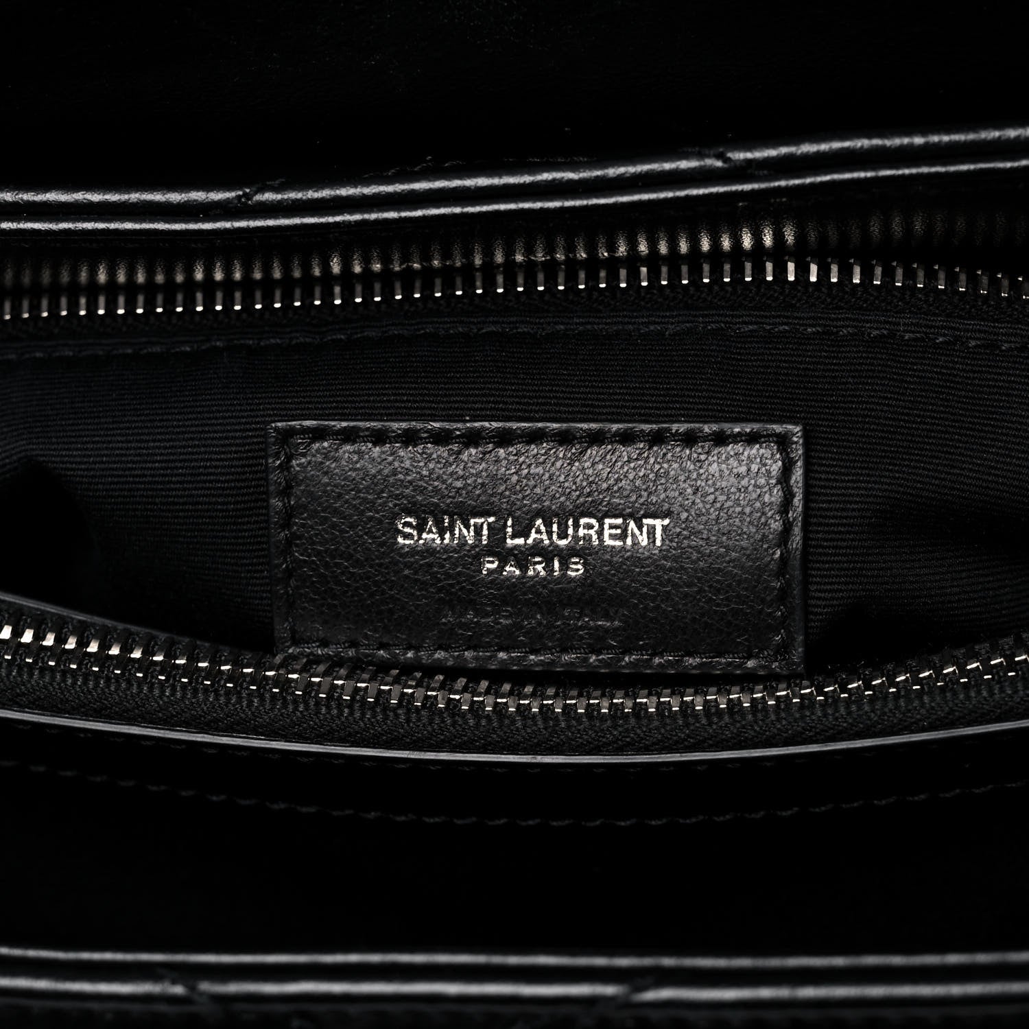 Saint Laurent Calfskin Y Quilted Monogram Medium Loulou Chain Satchel Black 7 of 16