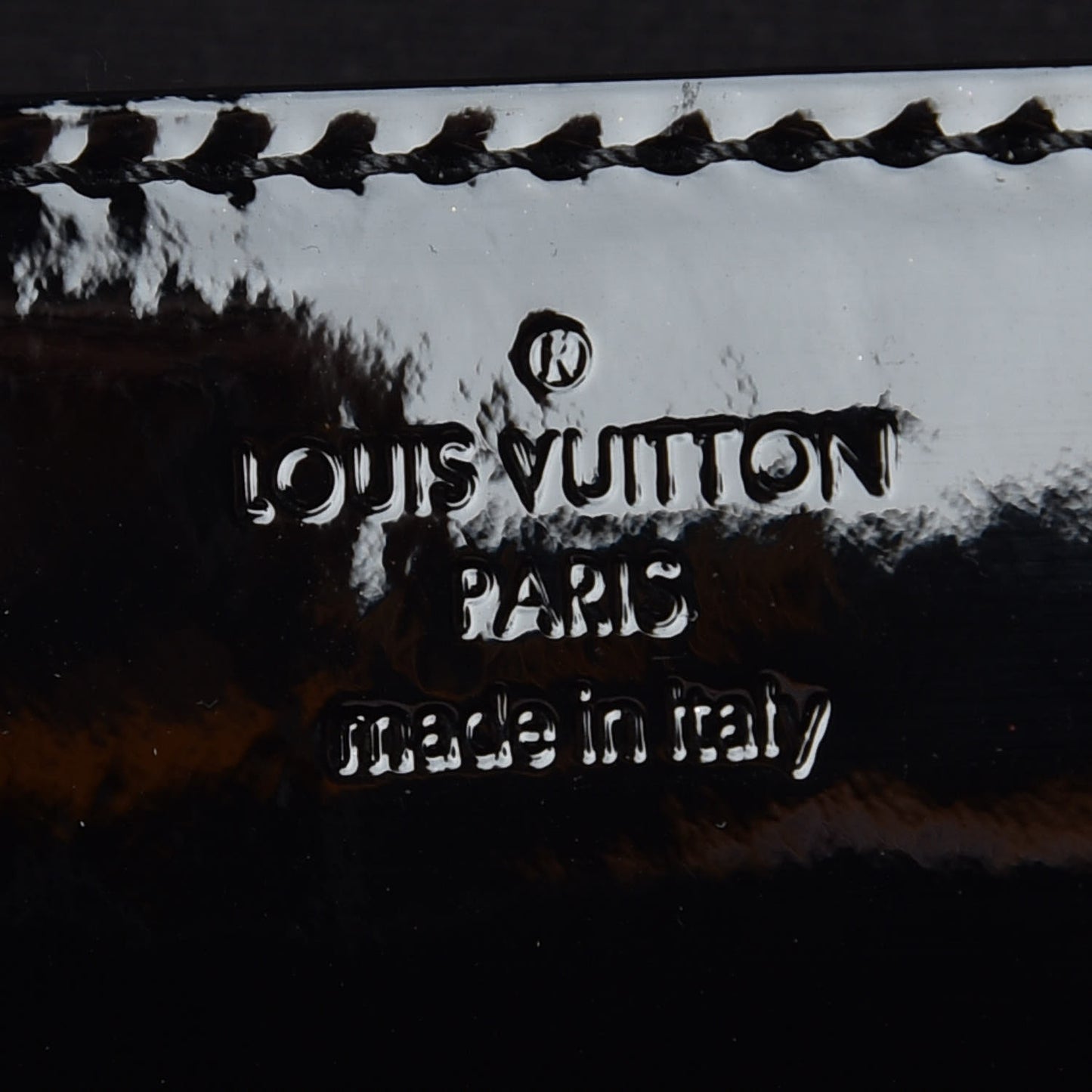 Patent Louise Clutch Black
