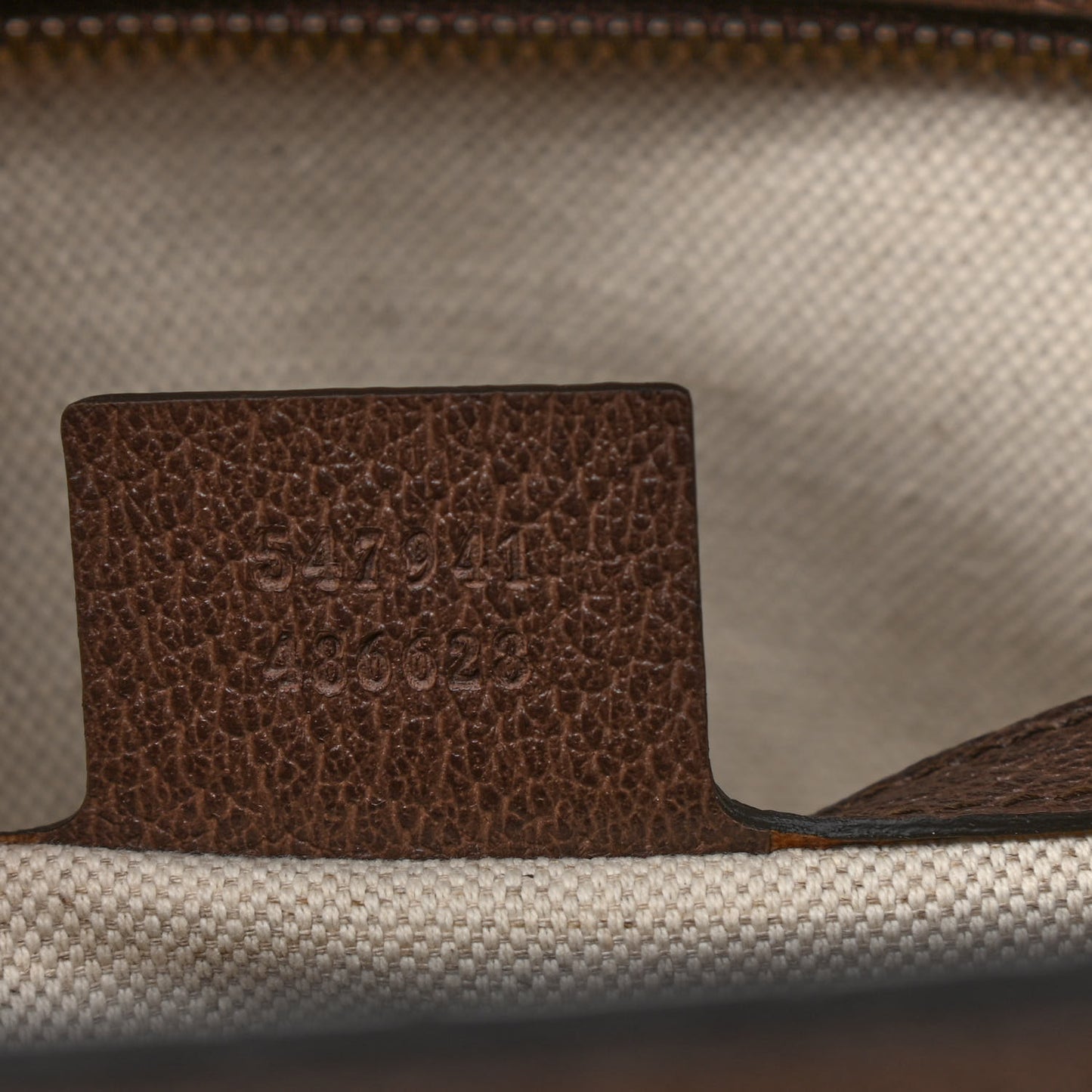 GG Supreme Monogram Textured Calfskin Web Medium Ophidia Slip Handle Tote Beige Ebony New Acero