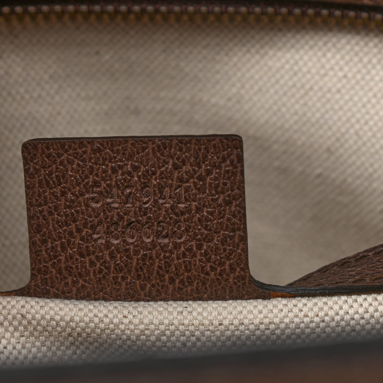 Gucci GG Supreme Monogram Textured Calfskin Web Medium Ophidia Slip Handle Tote Beige Ebony New Acero 7 of 9