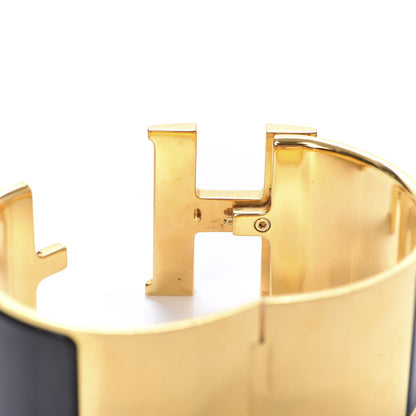 Hermes Enamel Extra Wide Clic Clac H Bracelet GM Black 5 of 6