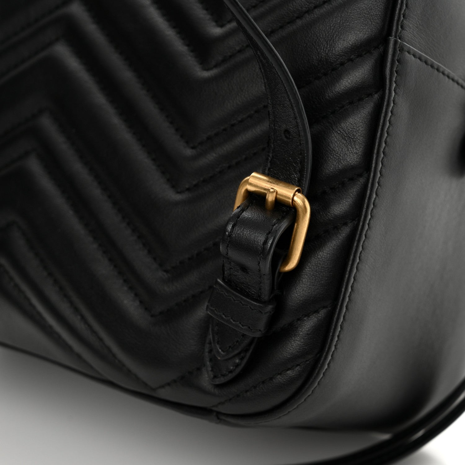 Gucci Calfskin Matelasse GG Marmont Dome Backpack Black 12 of 14