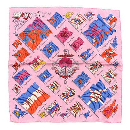 Hermes Silk Pavois Flags Pocket Square Scarf 1 of 3