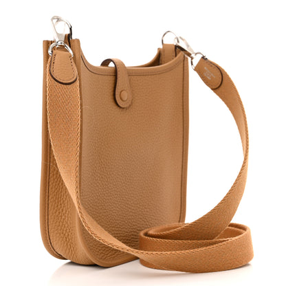Hermes Taurillon Clemence Evelyne TPM Biscuit 3 of 11