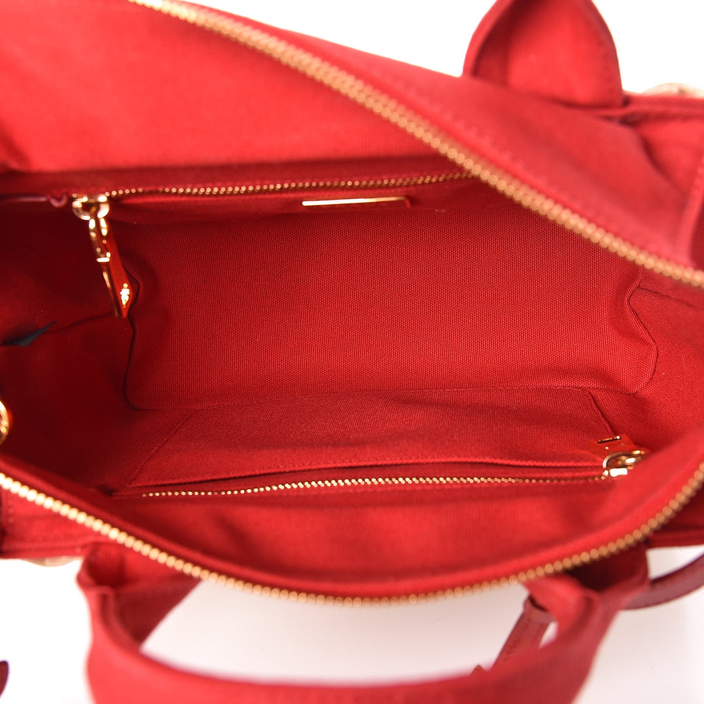 Wicker Canvas Shoulder Bag Rosso