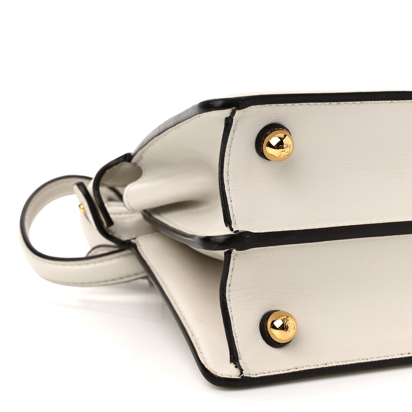 Shiny Nappa Petite Peekaboo I SEE U Satchel White