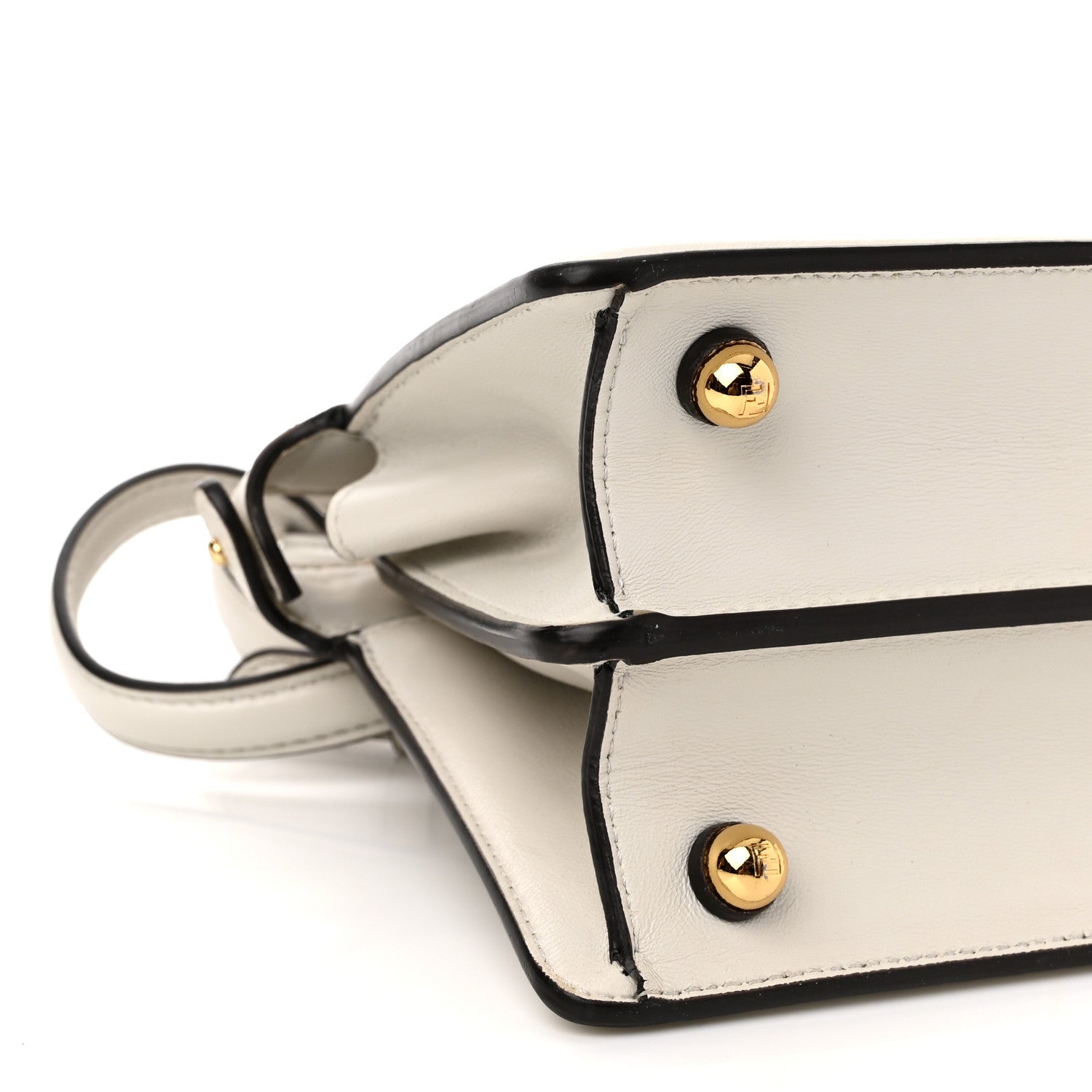 Fendi Shiny Nappa Petite Peekaboo I SEE U Satchel White 9 of 10