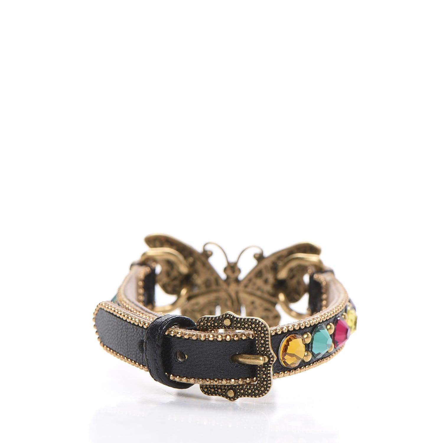 Gucci Calfskin Crystal Butterfly Bracelet Multicolor 4 of 7