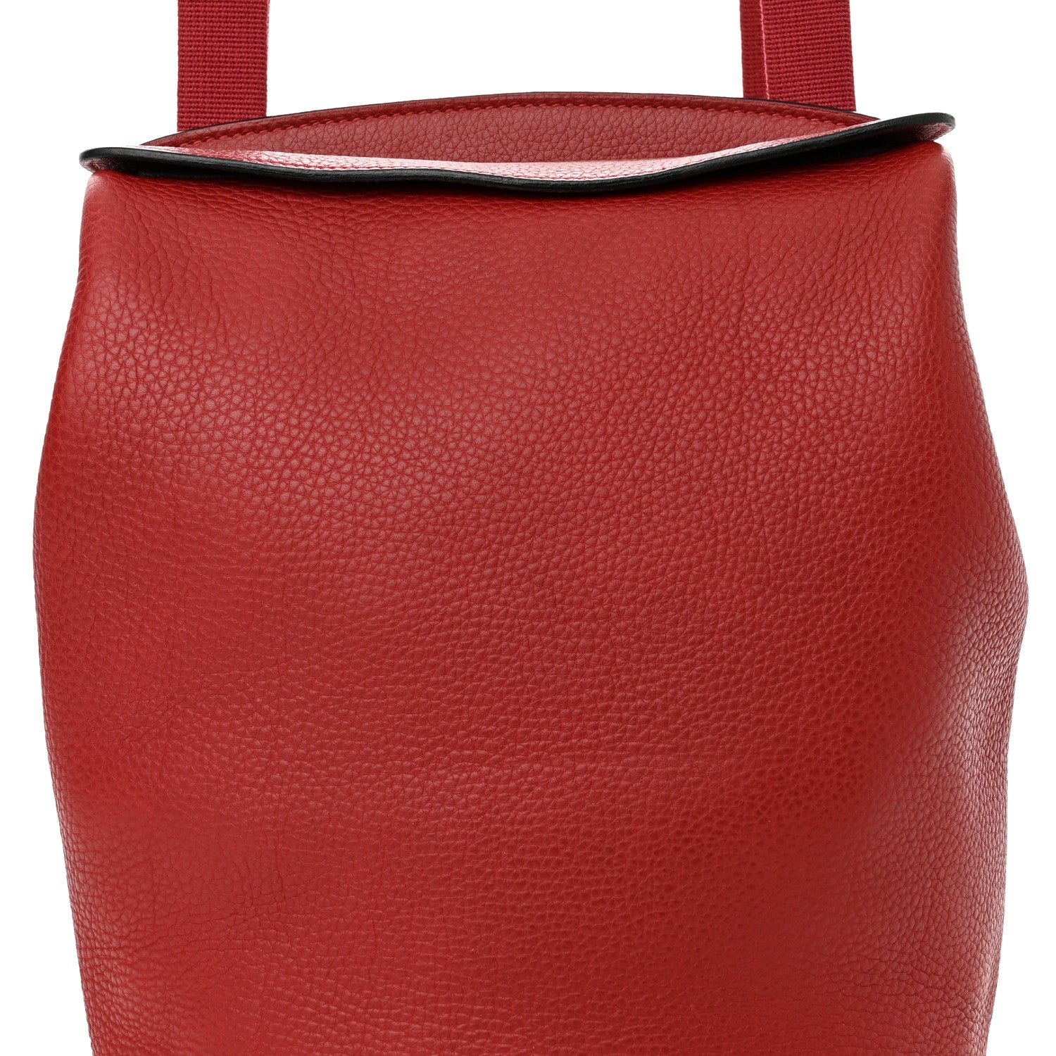 Hermes Taurillon Clemence Sherpa Backpack Rouge H 7 of 9