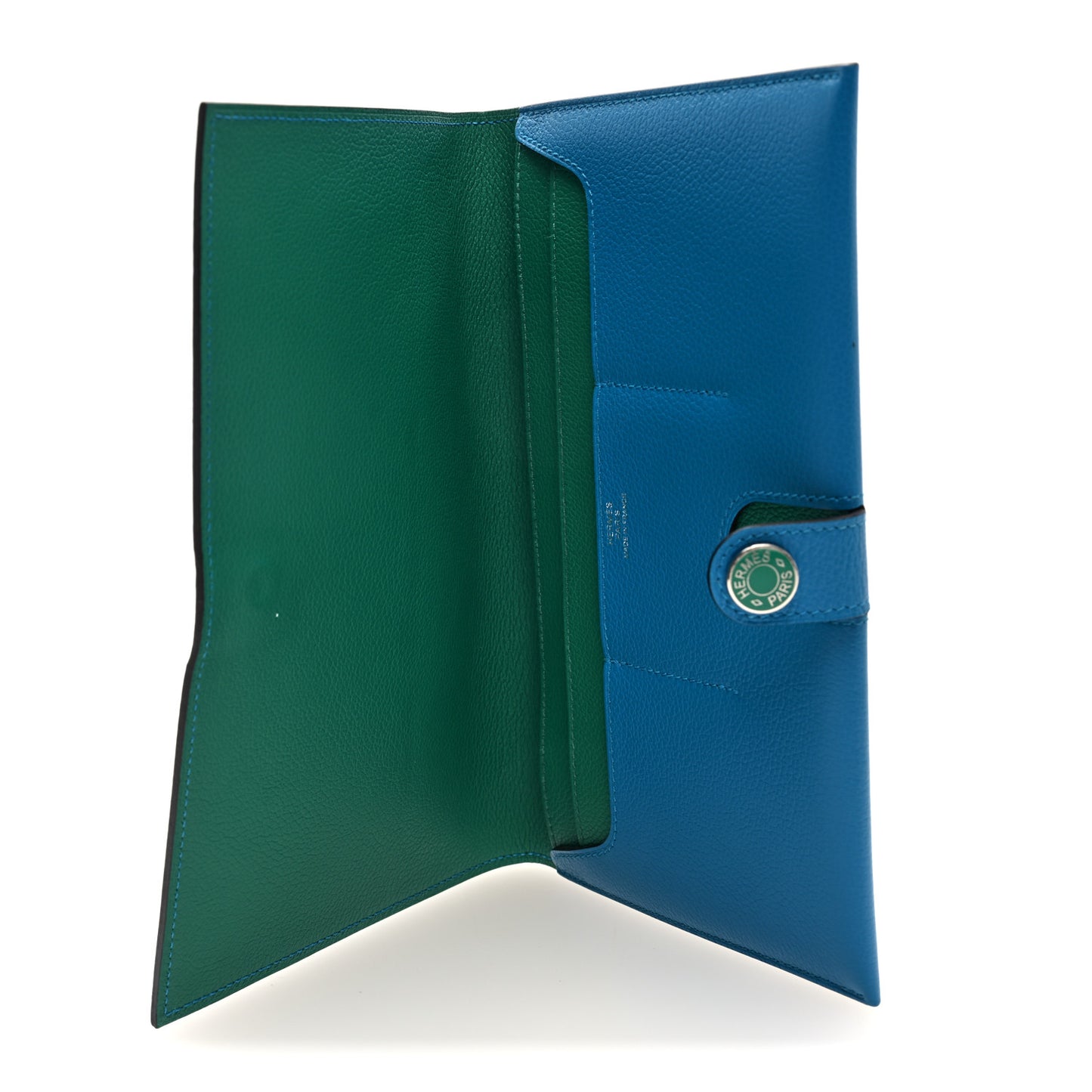 Evercolor Verso RMS Toutenmain Wallet Bleu Zanzibar Vert Vertigo