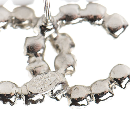 Chanel Crystal CC Earrings Silver 4 of 4
