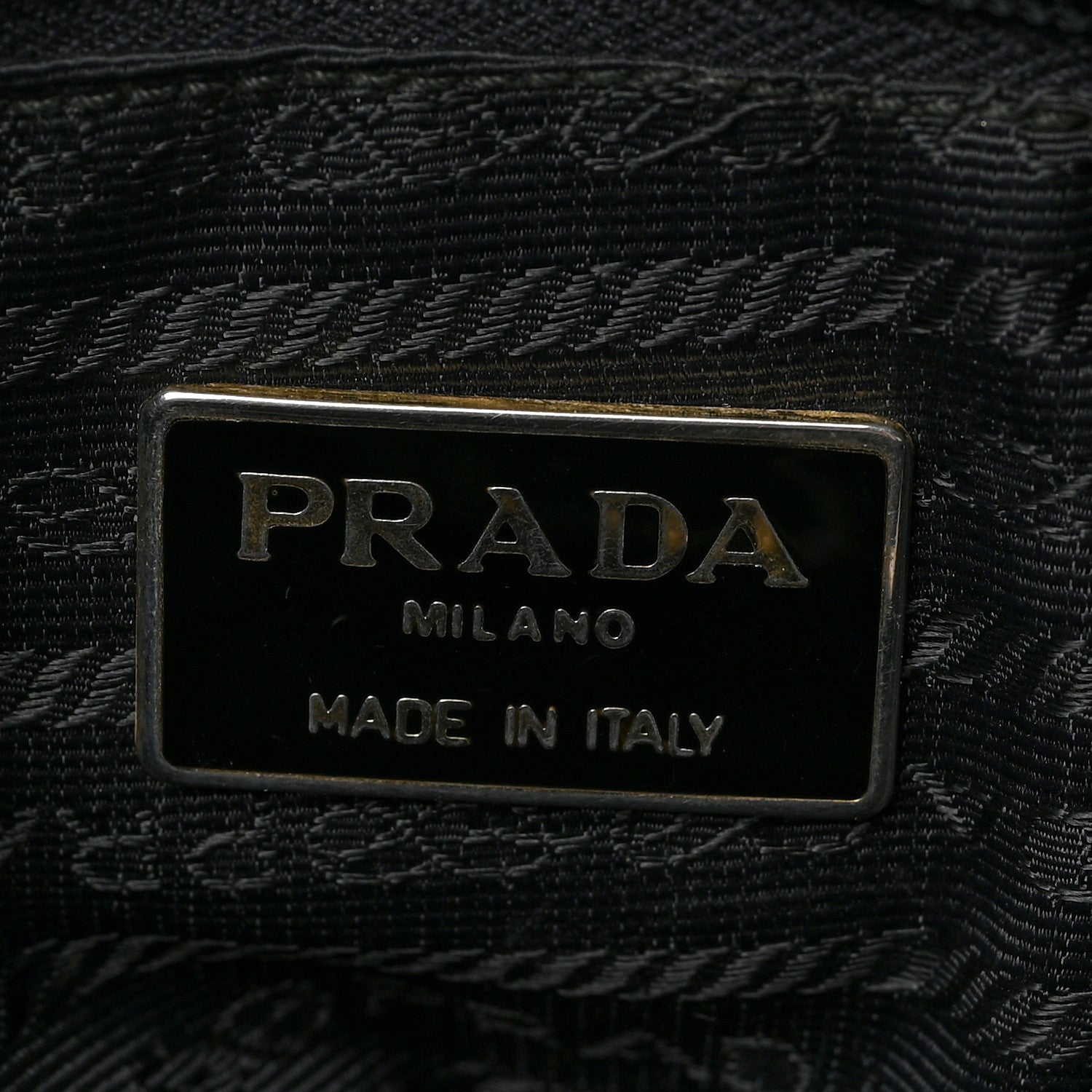 Prada Tessuto Nylon Chain Shoulder Bag Black 6 of 8
