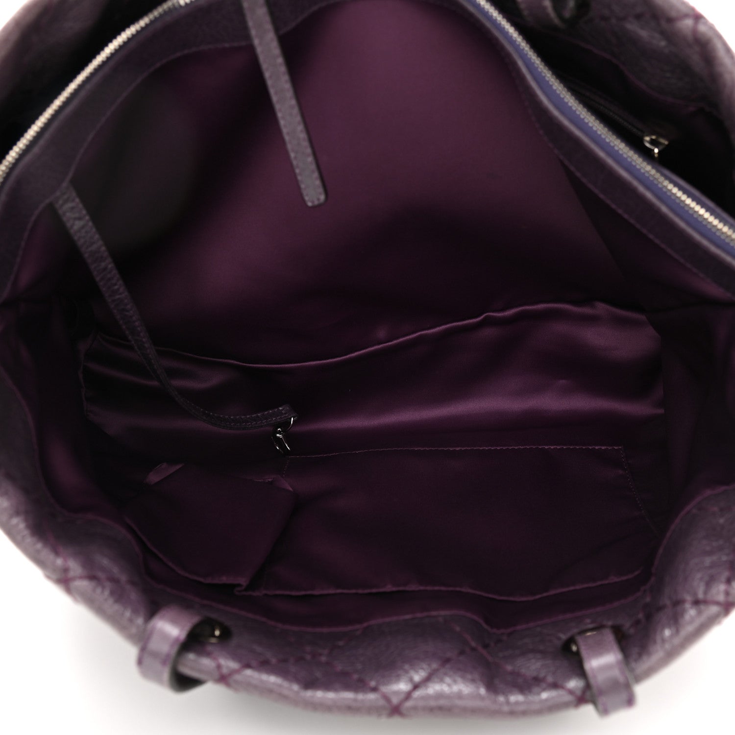 Chanel Glazed Calfskin Large On The Road Tote Purple 6 of 13