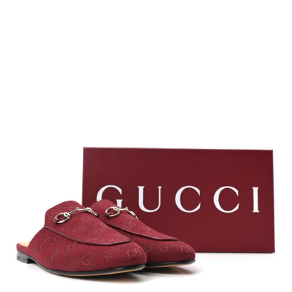 Gucci GG Monogram Canvas Womens Princetown Slippers 37.5 Ancora 10 of 10
