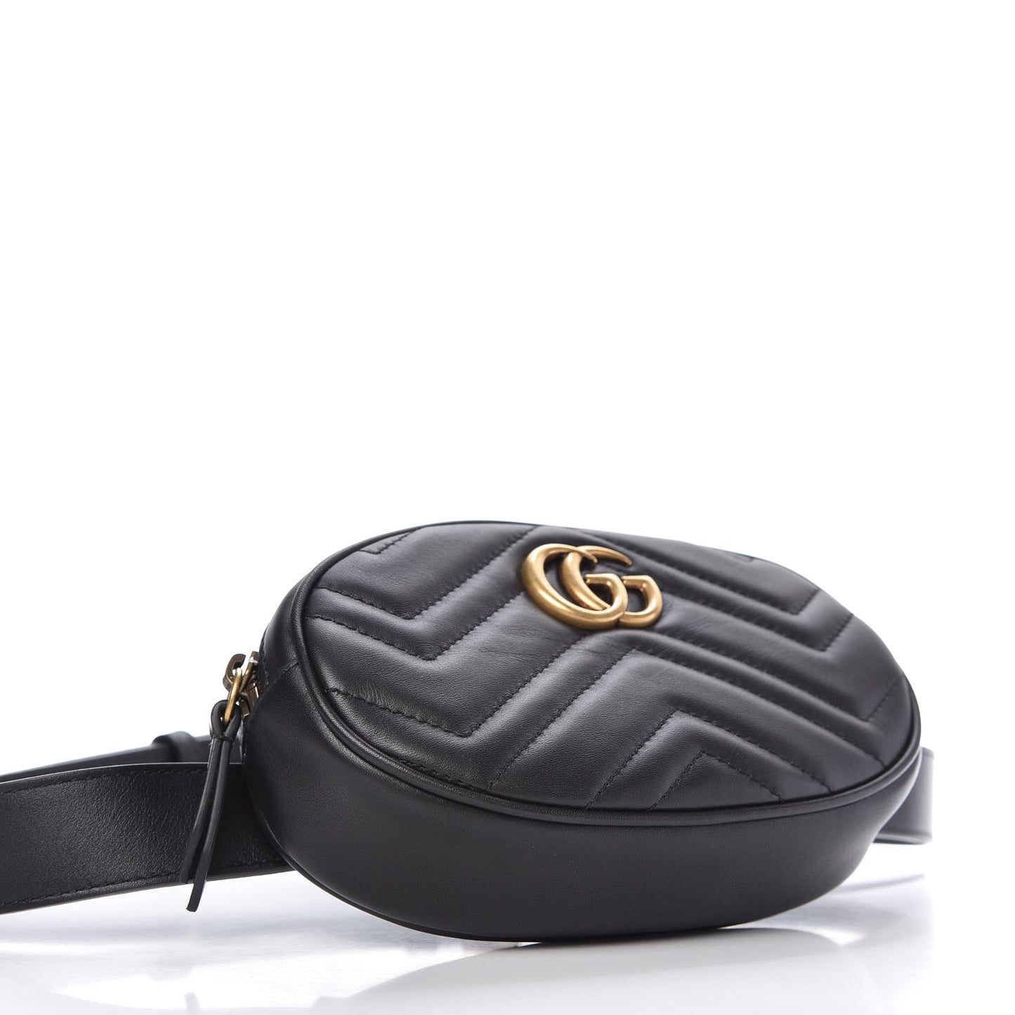 Calfskin Matelasse GG Marmont Belt Bag 85 34 Black