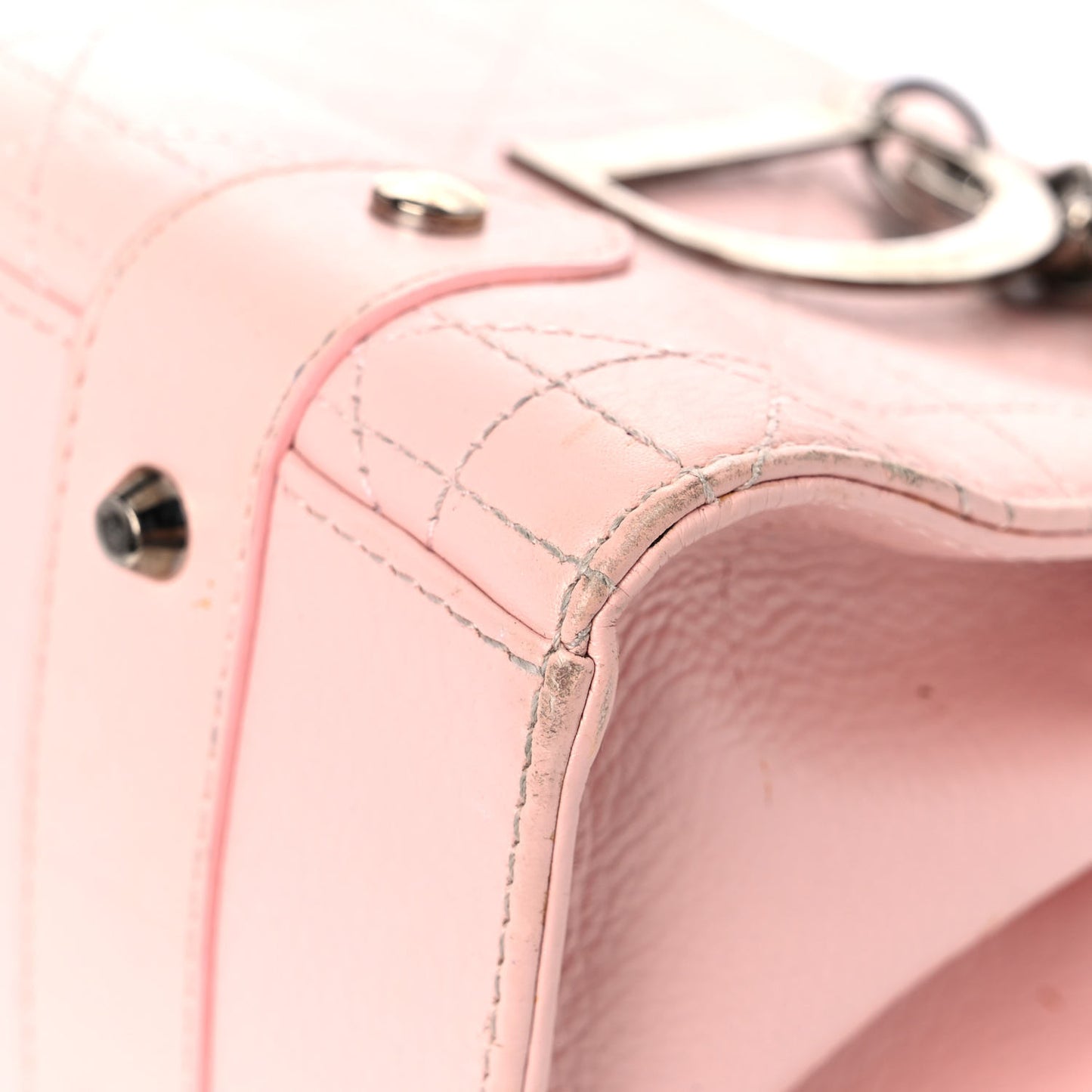 Lambskin Cannage Soft Lady Dior East West Light Pink