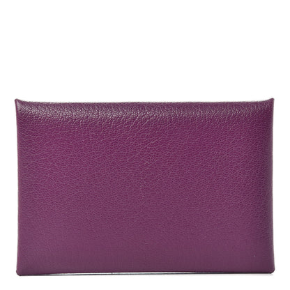 Hermes Chevre Mysore Calvi Card Case Anemone 1 of 6